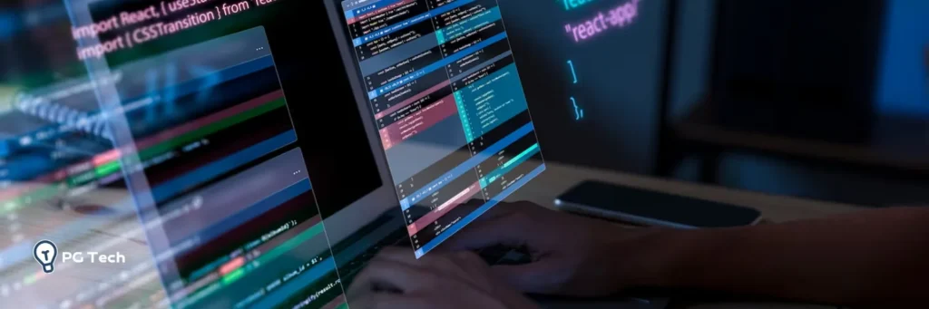 Pessoa programando em js para indicar o que é angular